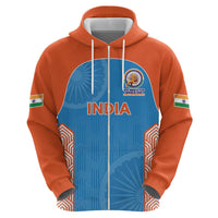 Custom India Cricket Spirit 2026 Zip Hoodie World T20 Edition - Wonder Print Shop