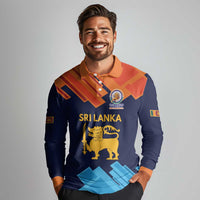 Custom Sri Lanka Cricket Spirit 2026 Long Sleeve Polo Shirt World T20 Edition - Wonder Print Shop