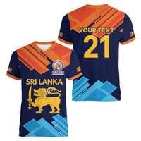 Custom Sri Lanka Cricket Spirit 2026 Women V-Neck T-Shirt World T20 Edition - Wonder Print Shop