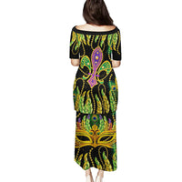 Feather Mask Mardi Gras Family Matching Puletasi and Hawaiian Shirt - Wonder Print Shop