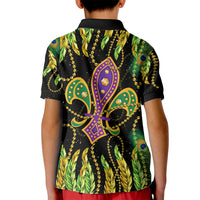 Feather Mask Mardi Gras Kid Polo Shirt - Wonder Print Shop