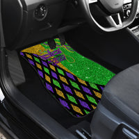 Peace Love Mardi Gras Car Mats Carnival Masks With Feathers LT9 - Wonder Print Shop