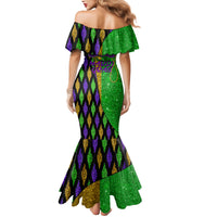 Peace Love Mardi Gras Mermaid Dress Carnival Masks With Feathers - Wonder Print Shop