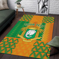 Custom Ivory Coast Football Area Rug Les Elephants 2024 Sporty Style LT9 - Wonder Print Shop