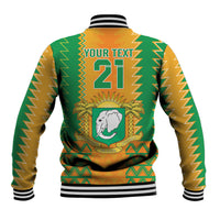 Custom Ivory Coast Football Baseball Jacket Les Elephants 2024 Sporty Style LT9 - Wonder Print Shop