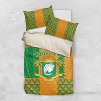 Custom Ivory Coast Football Bedding Set Les Elephants 2024 Sporty Style LT9 - Wonder Print Shop