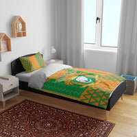 Custom Ivory Coast Football Bedding Set Les Elephants 2024 Sporty Style LT9 - Wonder Print Shop