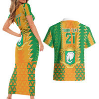 Custom Ivory Coast Football Couples Matching Short Sleeve Bodycon Dress and Hawaiian Shirt Les Elephants 2024 Sporty Style LT9 - Wonder Print Shop