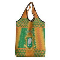 Custom Ivory Coast Football Grocery Bag Les Elephants Sporty Style