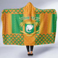 Custom Ivory Coast Football Hooded Blanket Les Elephants 2024 Sporty Style