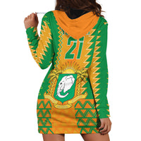 Custom Ivory Coast Football Hoodie Dress Les Elephants 2024 Sporty Style - Wonder Print Shop
