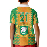 Custom Ivory Coast Football Kid Polo Shirt Les Elephants 2024 Sporty Style - Wonder Print Shop