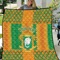Custom Ivory Coast Football Quilt Les Elephants 2024 Sporty Style - Wonder Print Shop