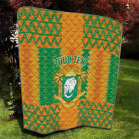 Custom Ivory Coast Football Quilt Les Elephants 2024 Sporty Style - Wonder Print Shop