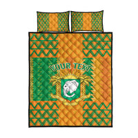 Custom Ivory Coast Football Quilt Bed Set Les Elephants 2024 Sporty Style - Wonder Print Shop