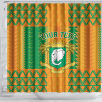 Custom Ivory Coast Football Shower Curtain Les Elephants 2024 Sporty Style