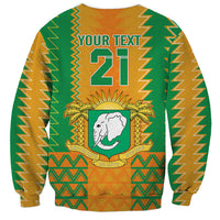 Custom Ivory Coast Football Sweatshirt Les Elephants 2024 Sporty Style - Wonder Print Shop