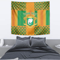Custom Ivory Coast Football Tapestry Les Elephants 2024 Sporty Style - Wonder Print Shop