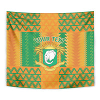 Custom Ivory Coast Football Tapestry Les Elephants 2024 Sporty Style - Wonder Print Shop