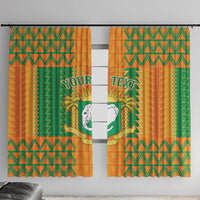 Custom Ivory Coast Football Window Curtain Les Elephants 2024 Sporty Style - Wonder Print Shop