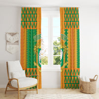 Custom Ivory Coast Football Window Curtain Les Elephants 2024 Sporty Style - Wonder Print Shop
