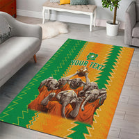 Custom Ivory Coast Football Area Rug The Champions Les Elephants 2024 LT9 - Wonder Print Shop