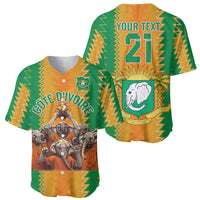 Custom Ivory Coast Football Baseball Jersey The Champions Les Elephants 2024 LT9 - Wonder Print Shop