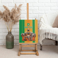 Custom Ivory Coast Football Canvas Wall Art The Champions Les Elephants 2024 LT9 - Wonder Print Shop