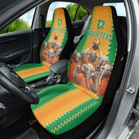 Custom Ivory Coast Football Car Seat Cover The Champions Les Elephants 2024 LT9 - Wonder Print Shop