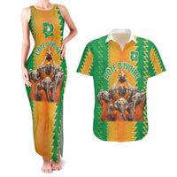 Custom Ivory Coast Football Couples Matching Tank Maxi Dress and Hawaiian Shirt The Champions Les Elephants 2024 LT9 - Wonder Print Shop