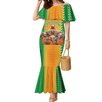 Custom Ivory Coast Football Family Matching Mermaid Dress and Hawaiian Shirt The Champions Les Elephants 2024 LT9 - Wonder Print Shop