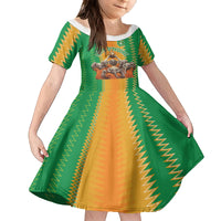 Custom Ivory Coast Football Family Matching Off Shoulder Short Dress and Hawaiian Shirt The Champions Les Elephants 2024 LT9 - Wonder Print Shop