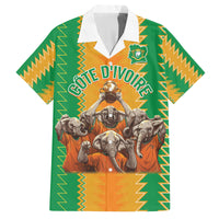 Custom Ivory Coast Football Family Matching Off Shoulder Short Dress and Hawaiian Shirt The Champions Les Elephants 2024 LT9 - Wonder Print Shop