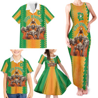 Custom Ivory Coast Football Family Matching Tank Maxi Dress and Hawaiian Shirt The Champions Les Elephants 2024 - Wonder Print Shop