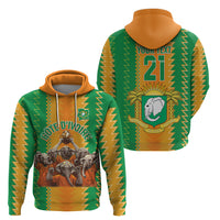 Custom Ivory Coast Football Hoodie The Champions Les Elephants 2024 - Wonder Print Shop