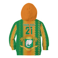 Custom Ivory Coast Football Kid Hoodie The Champions Les Elephants 2024 - Wonder Print Shop
