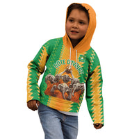 Custom Ivory Coast Football Kid Hoodie The Champions Les Elephants 2024 - Wonder Print Shop