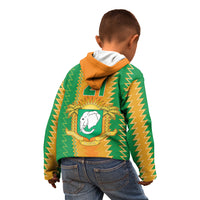 Custom Ivory Coast Football Kid Hoodie The Champions Les Elephants 2024 - Wonder Print Shop