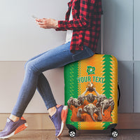 Custom Ivory Coast Football Luggage Cover The Champions Les Elephants 2024 - Wonder Print Shop