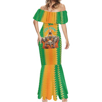 Custom Ivory Coast Football Mermaid Dress The Champions Les Elephants 2024 - Wonder Print Shop