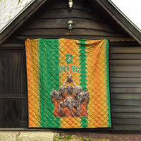 Custom Ivory Coast Football Quilt The Champions Les Elephants 2024 - Wonder Print Shop
