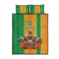 Custom Ivory Coast Football Quilt Bed Set The Champions Les Elephants 2024 - Wonder Print Shop