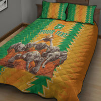 Custom Ivory Coast Football Quilt Bed Set The Champions Les Elephants 2024 - Wonder Print Shop