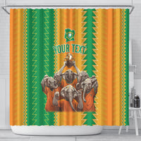 Custom Ivory Coast Football Shower Curtain The Champions Les Elephants 2024