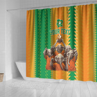 Custom Ivory Coast Football Shower Curtain The Champions Les Elephants 2024