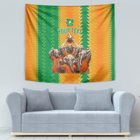 Custom Ivory Coast Football Tapestry The Champions Les Elephants 2024 - Wonder Print Shop