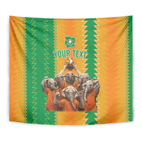 Custom Ivory Coast Football Tapestry The Champions Les Elephants 2024 - Wonder Print Shop