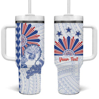 Philippines Barong Tumbler With Handle Sun of Philippinas With Eagles - Wonder Print Shop