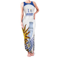 Custom Uruguay La Celeste Football Champions Family Matching Tank Maxi Dress and Hawaiian Shirt Glory To The Sky Blue - Wonder Print Shop