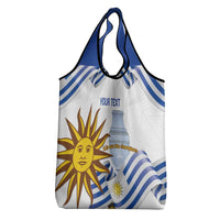 Custom Uruguay La Celeste Football Champions Grocery Bag Glory To The Sky Blue